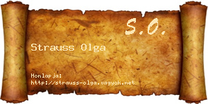 Strauss Olga névjegykártya